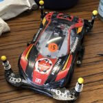 A.I. Mini 4WD based on Tamiya Kumamon GT car in B-MAX Spec, racer number 15