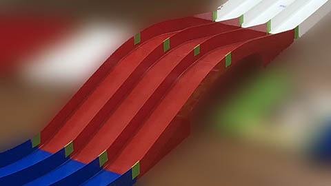 Picture of a Tamiya Mini 4WD 3 lanes junior circuit slope section